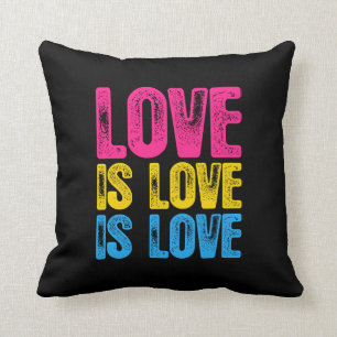 Almofada O amor Pansexual do orgulho é amor é amor
