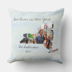 Almofada O Amor Vive Em Nova Iorque, Em Forma De Foto