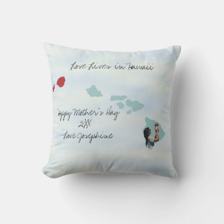 Almofada O Amor Vive No Estado Do Havaí Com Foto Personaliz