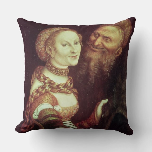 Almofada O ancião Lovesick, 1553 (óleo no painel) (Frente)