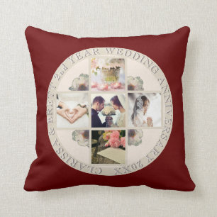 Almofada ò Ano. Algodão do aniversário de casamento 5 fotos