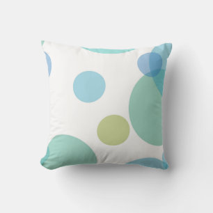 Almofada O azul verde circunda o travesseiro decorativo