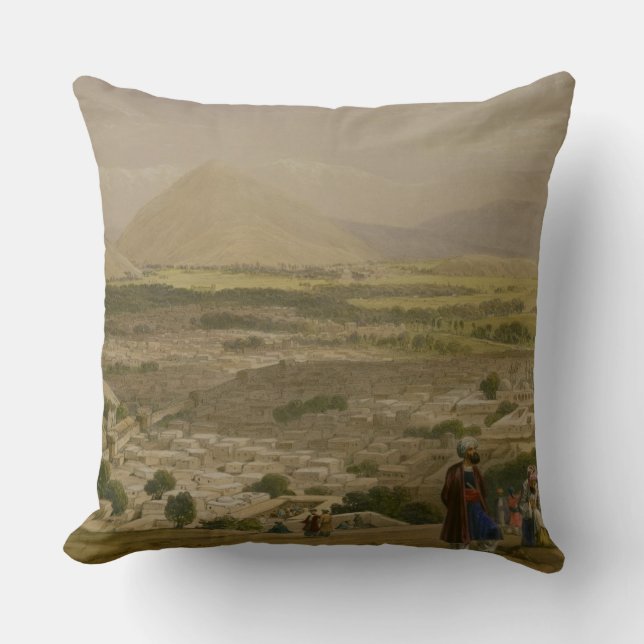 Almofada O Balla Hissar e cidade de Caubul, do Uppe (Frente)