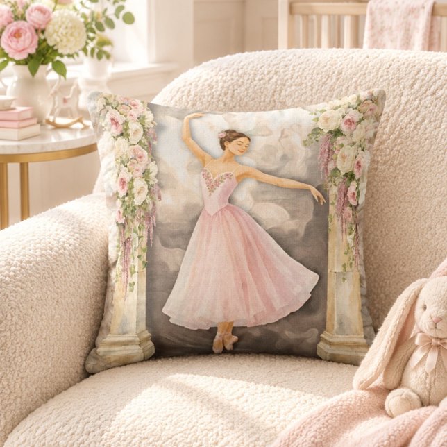Almofada O ballet é como sonhar com os pés Ballerina (Criador carregado)