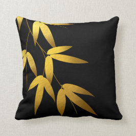 Almofada O bambu Glam sae do preto da folha Dourado |