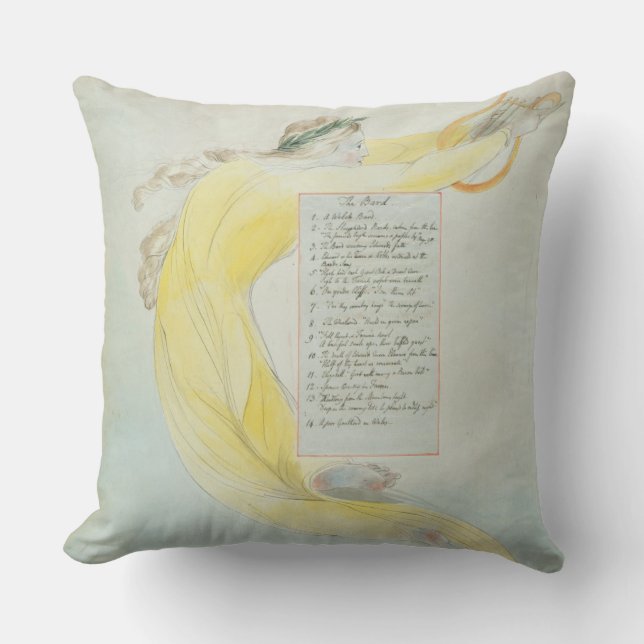 Almofada "O bardo", projeta 52 "dos poemas de Thomas GR (Frente)