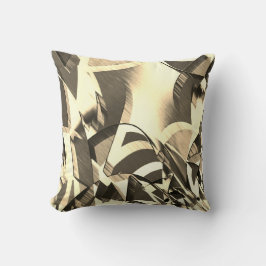 Almofada O bege listra algumas imagens castanhas e difusas