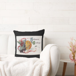 Almofada O Beijo da Bruxa: um Jack o Lantern no Halloween