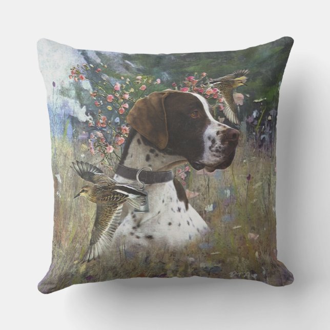 Almofada O belo ponteiro no campo (Verso)