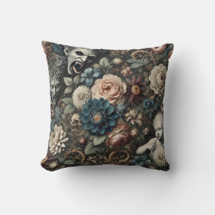 Almofada O Berçário Caído – Design Floral Gótico