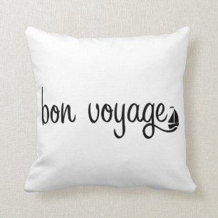 Almofada O BON VOYAGE personaliza a cor do fundo