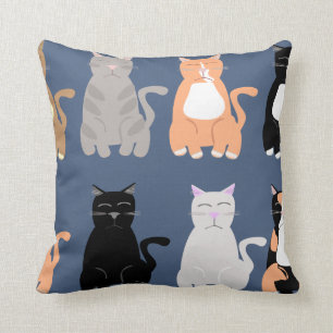 Almofada O Bonito Cartoon Gato Rama Padrão Divertido