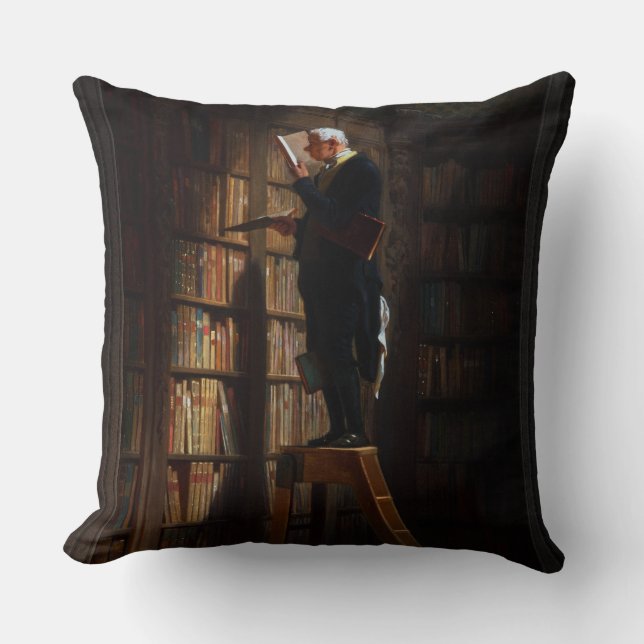 Almofada O Bookworm de Carl Spitzweg (Frente)