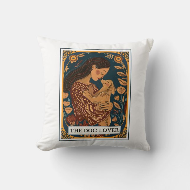 Almofada O Cachorro Lover Tarot Pensava (Frente)