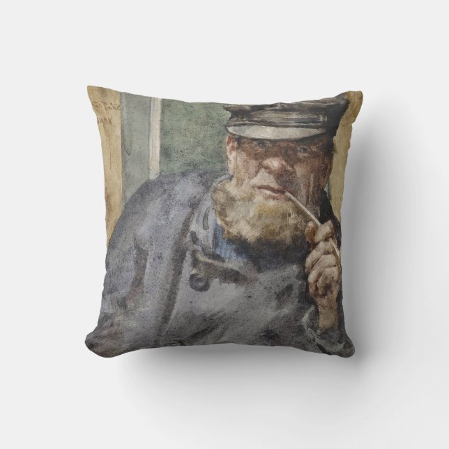 Almofada O Cão do Mar Antigo (por Henry Scott Tuke) (Frente)