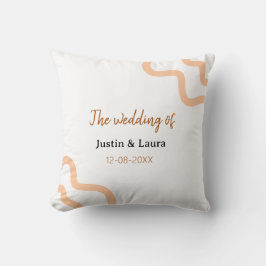 Almofada O casamento de adicionar noiva noivo nome data pês