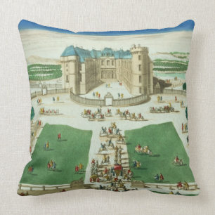 Almofada O castelo Rambouillet, gravado por Antoine Aveli