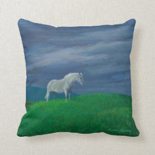 Almofada O cavalo branco espera o revestimento protetor