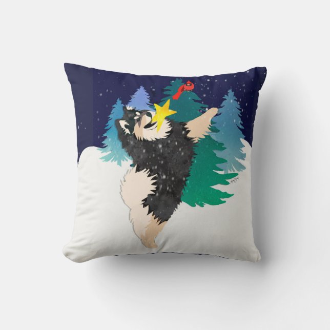 Almofada O CELESTIAL - LAPPHUND FINLANDÊS - Travesseiro (Frente)