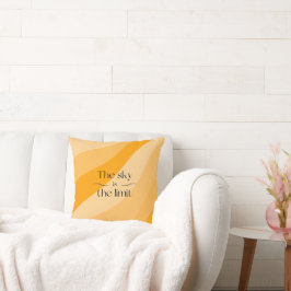 Almofada O céu é o limite do gradiente laranja abstrato