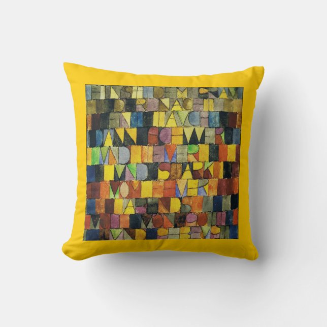Almofada O cinza da noite aparece de repente - Paul Klee (Frente)