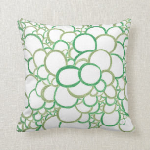 Almofada O círculo verde empilha o travesseiro decorativo
