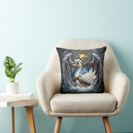 Almofada O Cisne Curioso de Relógio.