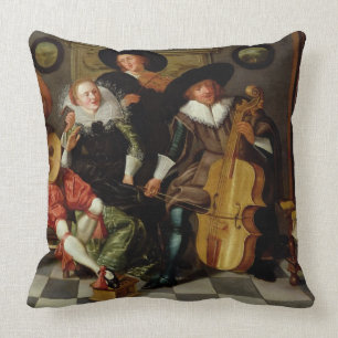 Almofada O concerto (óleo no painel)