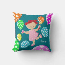 Almofada O coração personalizado do cupcake da margarida