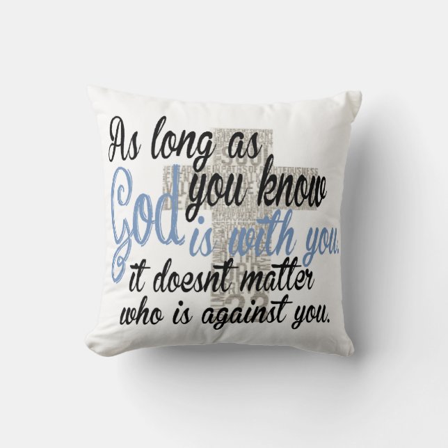 Almofada O deus é com você (Frente)