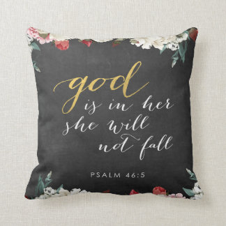 Almofada O deus está nela, salmo 46 5 - travesseiro