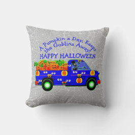 Almofada O Dia da Bomba do Caminhão das Halloween Mantém os