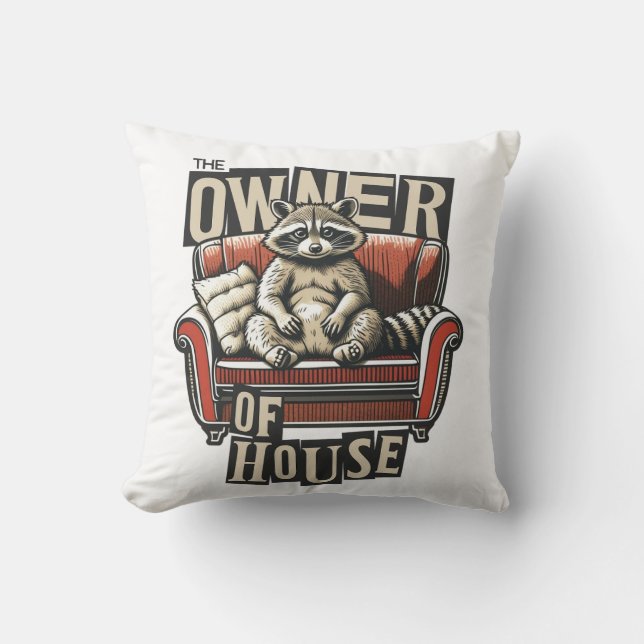 Almofada O dono do design de diversão da casa para amantes  (Frente)