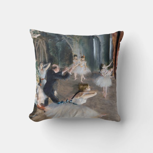 Almofada O ensaio no palco, Edgar Degas (Frente)