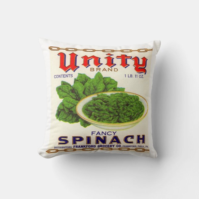 Almofada O espinafre do rico Unity dos anos 1930 pode ser r (Frente)