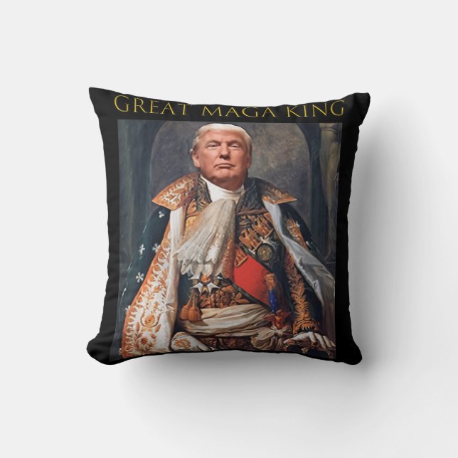 Almofada O Excelente Maga King Divertido Trump Ultra Maga K (Frente)