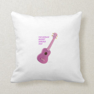 Almofada O fã o mais grande Cusion de Ukelele dos mundos