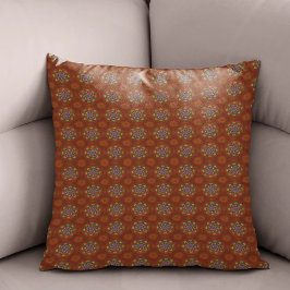 Almofada O Filtro Vermelho Floral do Pico Manipur Mandala