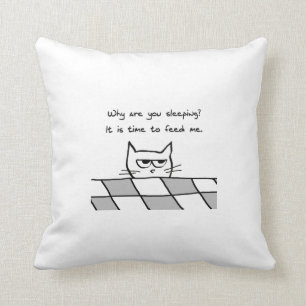 Almofada O gato irritado quer ser Fed