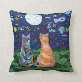 Almofada O gato sonha a arte reversível