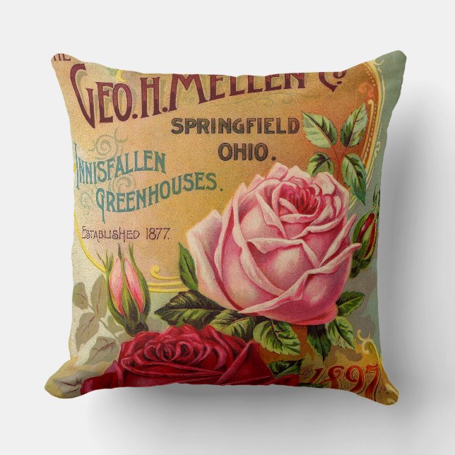 Almofada O Geo. H. Mellen Co., Grécia Advertisement (Frente)