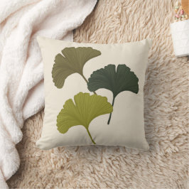Almofada O Ginkgo Deixa Cores de Fundo Personalizáveis