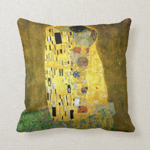 Almofada O ~ Gustavo Klimt do beijo