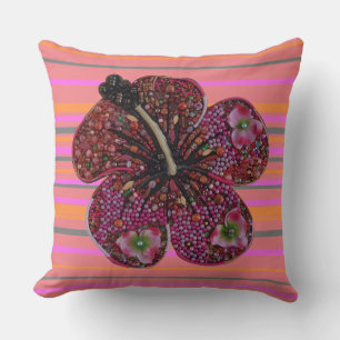 Almofada O hibiscus perla o travesseiro decorativo do