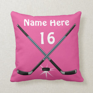 Almofada O hóquei personalizado das meninas descansa seu