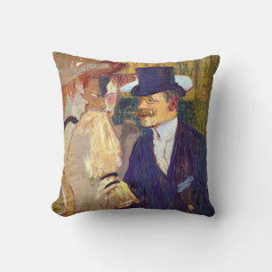 Almofada O Inglês por Toulouse Lautrec, Arte Vintage
