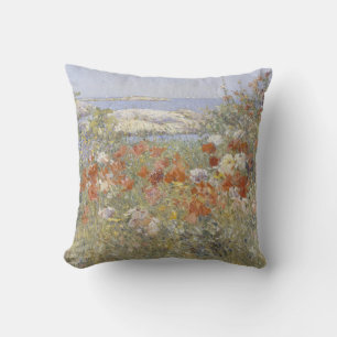 Almofada O jardim de Celia Thaxter por Childe Hassam