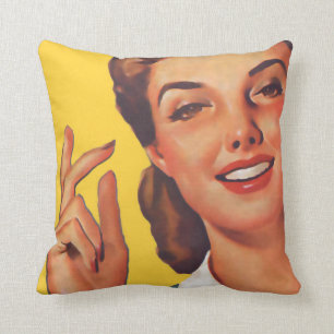 Almofada O kitsch Bitsch: Gráfico da dona de casa do