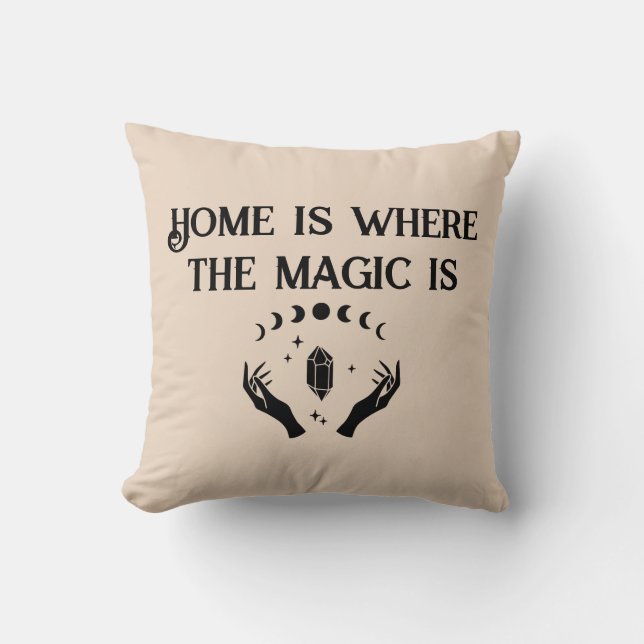 Almofada O lar é onde a magia está (Frente)