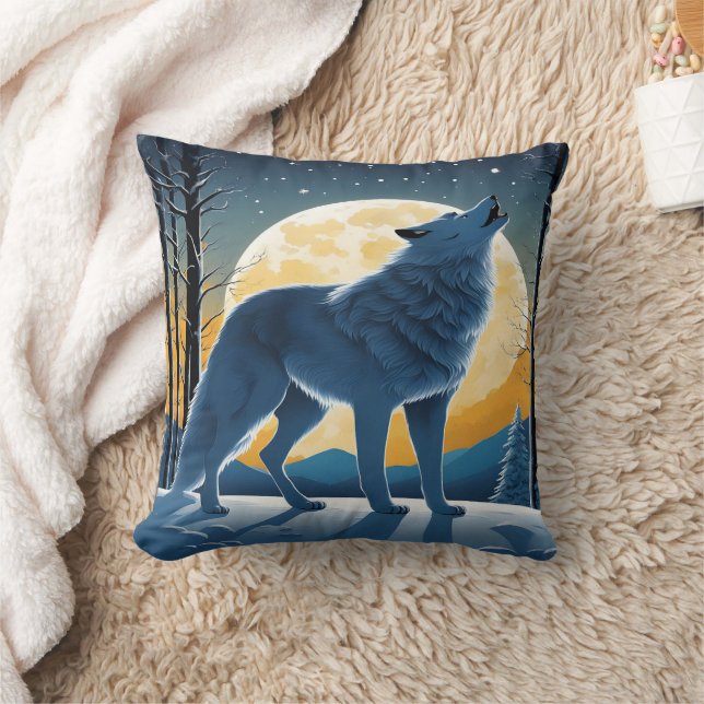 Almofada O Lobo De Uva Em Lua Cheia. (Cobertor)